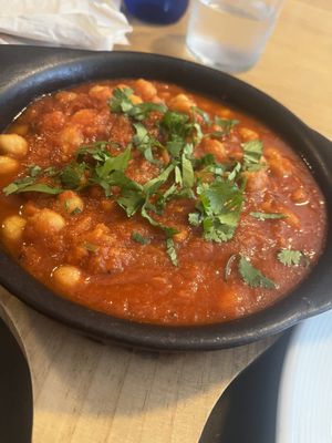 Chickpea dish like a curry   at Govindas in Tenerife