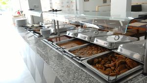 soups and fries  at Govindas in Tenerife