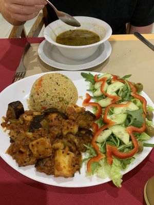 Set veggie meal  at Govindas in Tenerife
