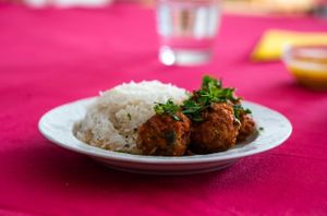 veg koftas at Govindas in Tenerife