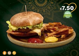 Hamburguesas Veganas.
Hamburguesas vegana de fabricación propia y libre de soja at Govindas in Tenerife