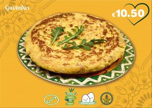Tortilla sin huevos/ Omelette without eggs
10,50 at Govindas in Tenerife