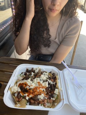Chilaquiles at Veggie y Que in Whittier