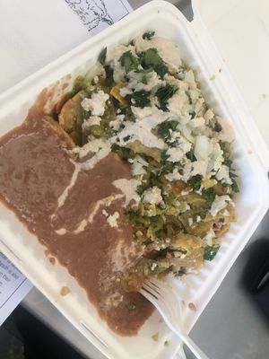Chilaquiles- pretty good! at Veggie y Que in Whittier
