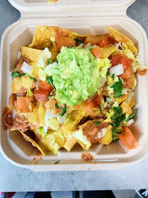 Vegan nachos  at Veggie y Que in Whittier