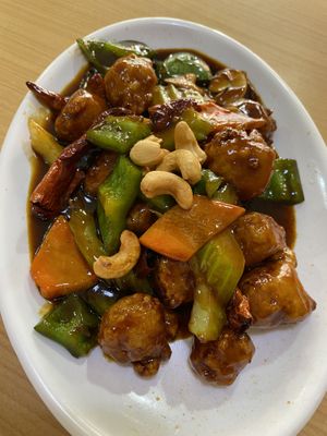 King Po “Chicken”   at Happy Sambodi Vege Restaurant in Kuala Lumpur