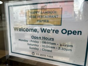   at Happy Sambodi Vege Restaurant in Kuala Lumpur