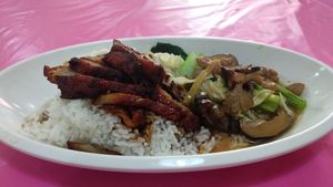 BBQ rice at Happy Sambodi Vege Restaurant in Kuala Lumpur