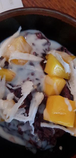 Mango red bean dessert at Rice Paper Scissors in Fitzroy