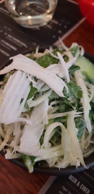 Raw salad, creamy and delicious at Rice Paper Scissors in Fitzroy
