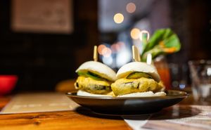 Eggplant Bao  at Rice Paper Scissors in Fitzroy