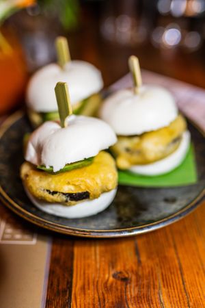 Eggplant Bao at Rice Paper Scissors in Fitzroy