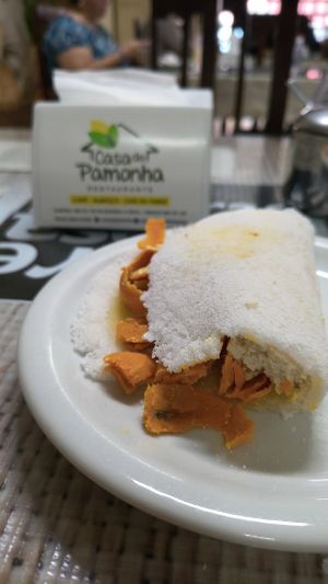 Tapioca de tucumã com tofu at Casa da Pamonha in Manaus