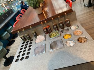 Sauces at Barburrito in West London