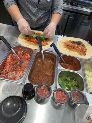 Prep at Barburrito in West London