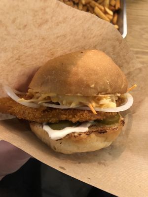 No-chicken burger  at Bun2Bun - Kamppi Shopping Center in Helsinki