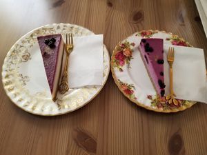 Vegan cheesecake at Grüner Salon in Vienna