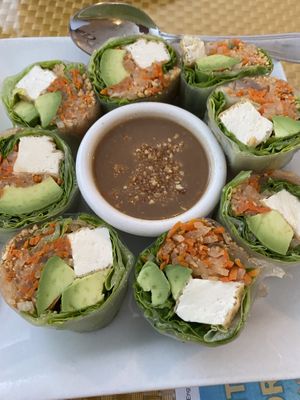 Friendly rolls, added on avocado - yummy!  at Loving Hut in Phoenix