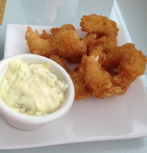 a side order of yam protein (you must ask for it fried) w/ a side of tartar sauce (taste better than fried shrimp!) at Loving Hut in Phoenix