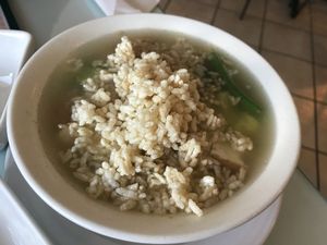 Sizzling rice soup at Loving Hut in Phoenix