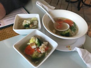 Sizzling rice soup at Loving Hut in Phoenix