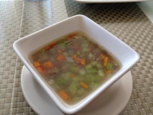 House soup (served before your lunch meal- dine in only) at Loving Hut in Phoenix