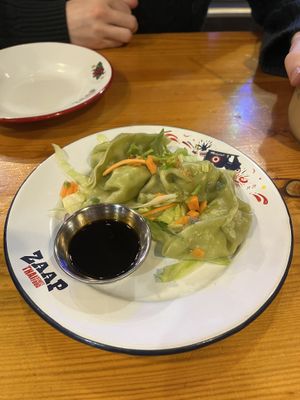 Steamed dumplings   at Zaap Thai Street Food in Leeds