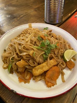 Pad thai  at Zaap Thai Street Food in Nottingham