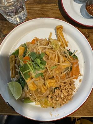 Vegan pad thai  at Zaap Thai Street Food in Nottingham