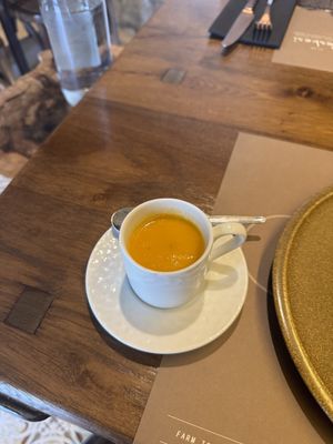 Vegetable soup as an appetizer   at Peskesi in Crete