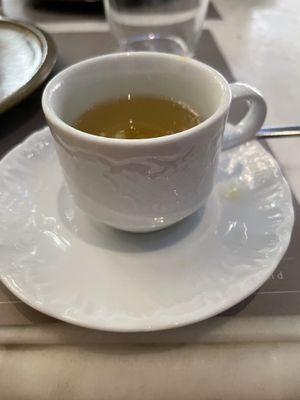 Chicory broth  at Peskesi in Crete
