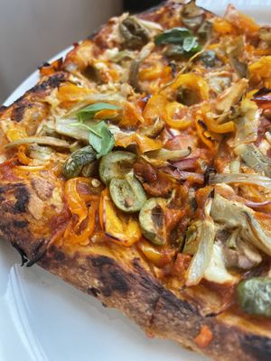 Grandma Style Vegan Pizza  at Tribute Pizza in San Diego