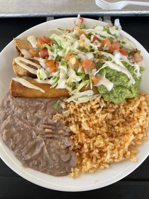 Vegan potato taquitos  at Garduno's Taco King in Baldwin Park