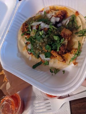 Delcious Adobo Cauliflower taco at Garduno's Taco King in Baldwin Park