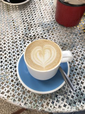 pumpkin spice latte with oathmilk  at Mama Carmen's in Mallorca