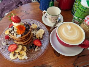 Pancakes (Schoko) 😋 at Mama Carmen's in Mallorca