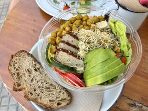 Poke bowl   at Mama Carmen's in Mallorca