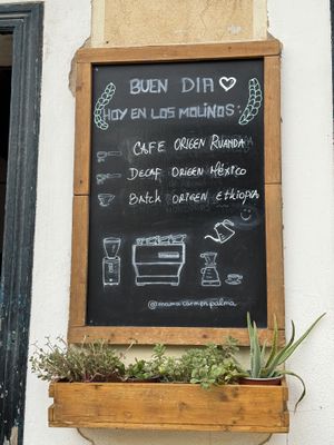 Coffee selection  at Mama Carmen's in Mallorca