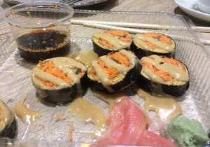 Carrot sushi at Food Expert in Zagreb