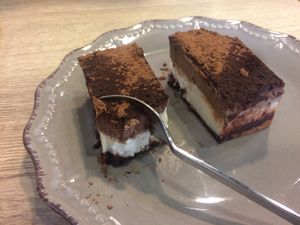 The tiramisu 👌🏼 A bit too one for me but delicious  at Food Expert in Zagreb