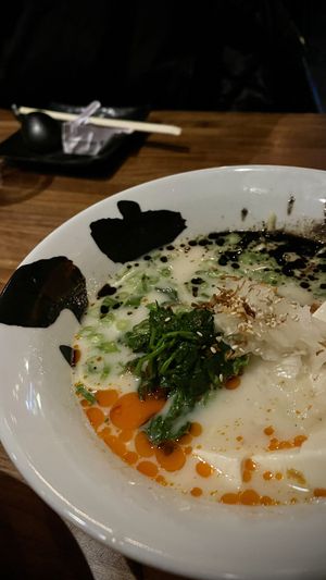 Spicy creamy Ⓥ ramen  at JINYA Ramen Bar in Vancouver