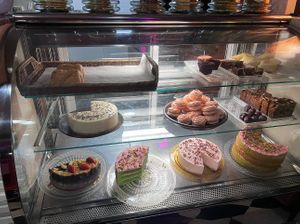 Large array of vegan desserts   at Camellias Tea in Guayaquil