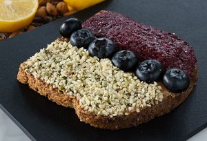 Nuts and Jelly

Ezekiel bread, homemade peanut or almond butter, hemp, blueberries and chia+berries jelly.   at Mora Mora - Artz Pedregal in Mexico City