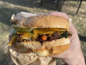 House made veggie burger   at Dick Mondell's in Gainesville