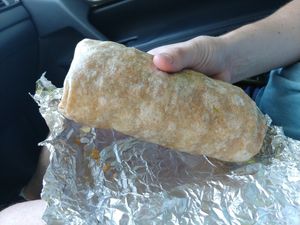 $9.25 McDougall Buritto Deluxe: Huge at El Patio in Santa Rosa