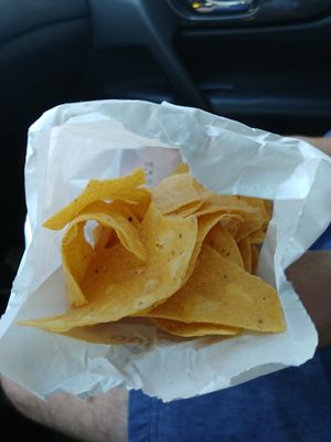 Our order came with two bags of chips at El Patio in Santa Rosa