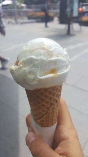 Salted coconut mango salsa?(5,30AUD one huge scoop) at Gelato Messina in Sydney