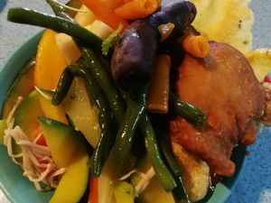 Loaded bowl for only 15,000 kip at Hmong Night Market in Luang Prabang