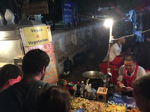 Street corner area at Hmong Night Market in Luang Prabang