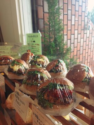 Selection of burgers at Pain de BRUN in Tokyo